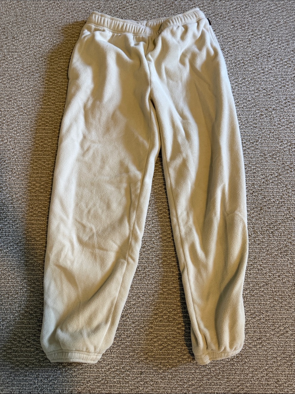 Golden Aritzia Polartec Cream Fleece Joggers